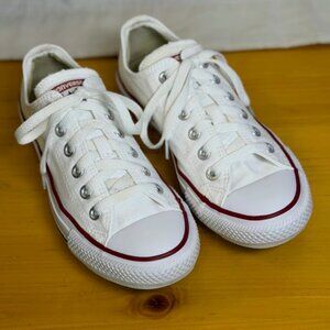 Converse ALL STAR Low Tops White Canvas Sneakers. Women's Size 7